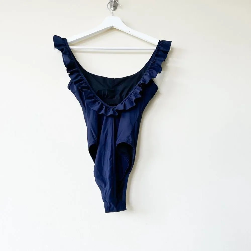 J.Crew Ruffled scoopback one-piece swimsuit - Picture 4 of 6